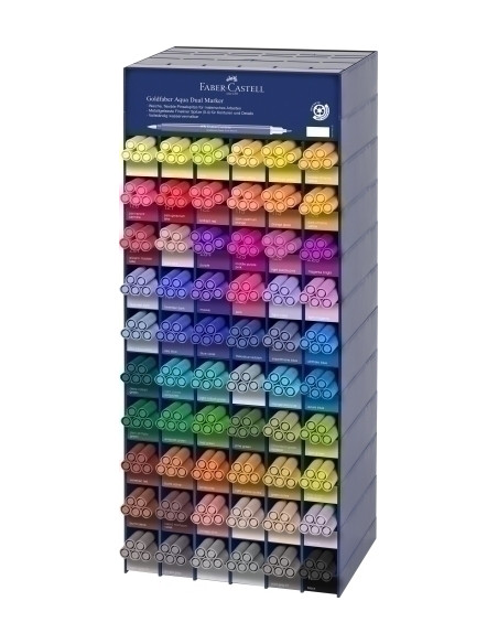 ROTULADORES ACUARELABLES FABER-CASTELL GOLDFABER AQUA DUAL MARKERS EXPOSITOR DE 300 COLORES SURTIDOS
