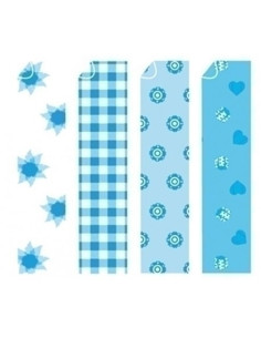 SCRAPBOOKING CARTULINA NIEFENVER IMPRESA 24x32 cm 180gr AZUL-2 4 mod BLISTER de 8