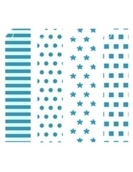 SCRAPBOOKING CARTULINA NIEFENVER IMPRESA 24x32 cm 180gr AZUL-3 4 mod BLISTER de 8