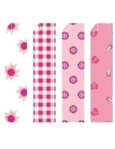 SCRAPBOOKING CARTULINA NIEFENVER IMPRESA 24x32 cm 180gr ROSA-2 4 mod BLISTER de 8