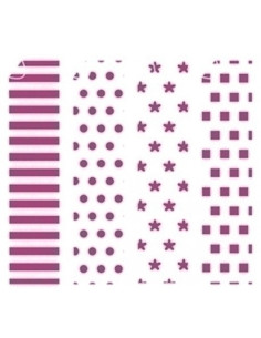 SCRAPBOOKING CARTULINA NIEFENVER IMPRESA 24x32 cm 180gr ROSA-3 4 mod BLISTER de 8