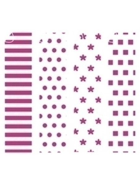 SCRAPBOOKING CARTULINA NIEFENVER IMPRESA 24x32 cm 180gr ROSA-3 4 mod BLISTER de 8