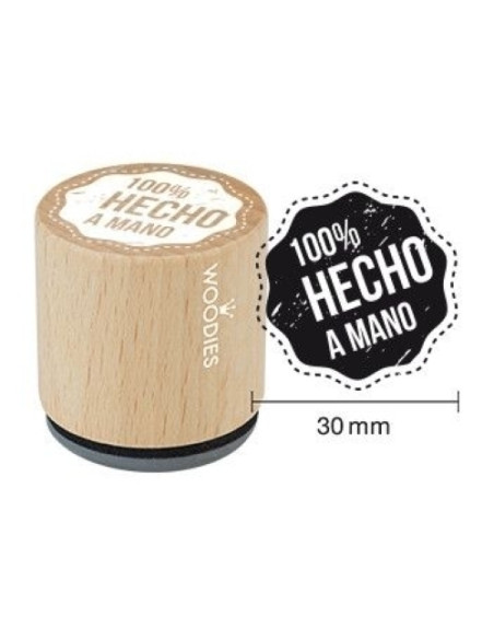 SELLO COLOP WOODIES Ø30mm CAUCHO GRIS  100 HECHO A MANO