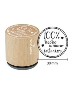 SELLO COLOP WOODIES Ø30mm CAUCHO GRIS  100 HECHO A MANO  INTERIOR