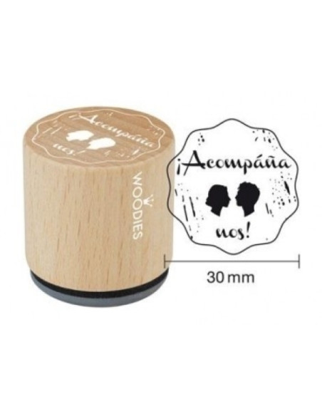 SELLO COLOP WOODIES Ø30mm CAUCHO GRIS  ACOMPAÑANOS