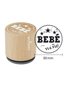 SELLO COLOP WOODIES Ø30mm CAUCHO GRIS  BEBE NIÑO