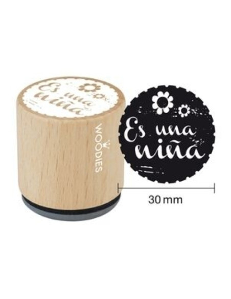 SELLO COLOP WOODIES Ø30mm CAUCHO GRIS  ES UNA NIÑA
