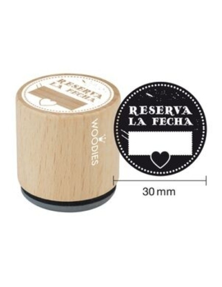 SELLO COLOP WOODIES Ø30mm CAUCHO GRIS  RESERVAD LA FECHA