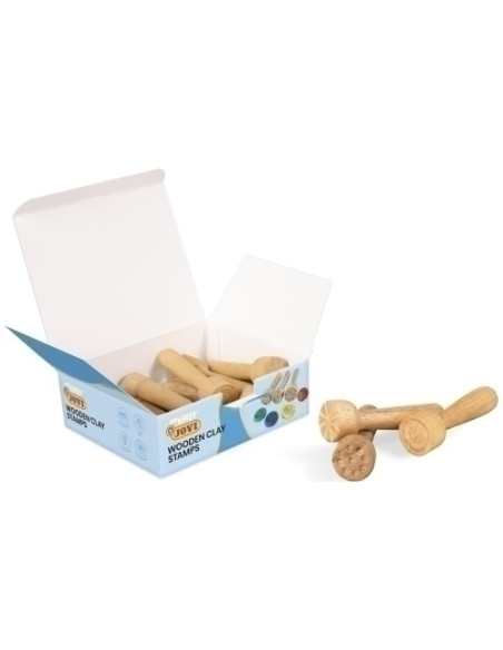 SELLO DE MADERA PARA PLASTILINA JOVI BABY CAJA DE 12