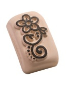 SELLO DE PIEDRA LADOT PARA TINTA DE TATTOS FLOR RIZADA MEDIANO