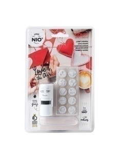 SELLO entAUT COLOP PRINTER LITTLE NIO Ø17mm CON 10 GOMAS INTERCAMBIABLES CON MOTIVOS PARA AMOR GRIS 154843