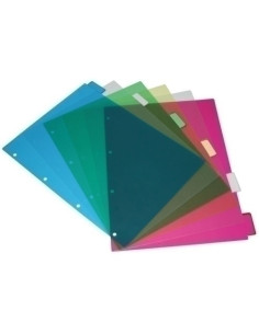 SEPARADORES GRAFOPLAS PVC TRANSP A4 6 pestañas 4 taladros