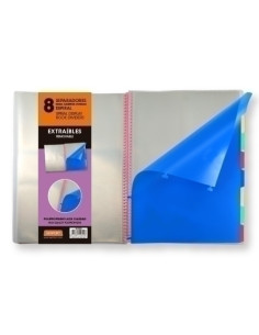 SEPARADORES SENFORT DYNAMIC EXTRAIBLE PARA TARIFARIOS PP OPACO A4 8 Pestañas