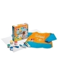 SET CARIOCA BABY CREATOR 12 pcs  1x DELANTAL IMPERMEABLE  1x CEPILLO BABY 2  4x PINTURA DEDOS BABY 2  6x MARCADORES BABY 2