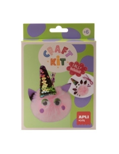 SET DE MANUALIDADES APLI KIDS CRAFT KIT LLAVERO UNICORNIO 19878 6 años