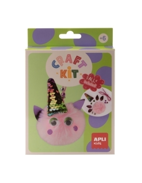 SET DE MANUALIDADES APLI KIDS CRAFT KIT LLAVERO UNICORNIO 19878 6 años