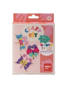 SET DE MANUALIDADES APLI KIDS CRAFT KIT MARIPOSAS DE LANA 19938 6 años