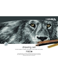 SET LYRA MALETIN DIBUJO ESTUCHE MADERA DE 31pz