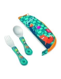 SET de 2 CUBIERTOS MAPED PICNIK JUNGLE FEVER CON ESTUCHE