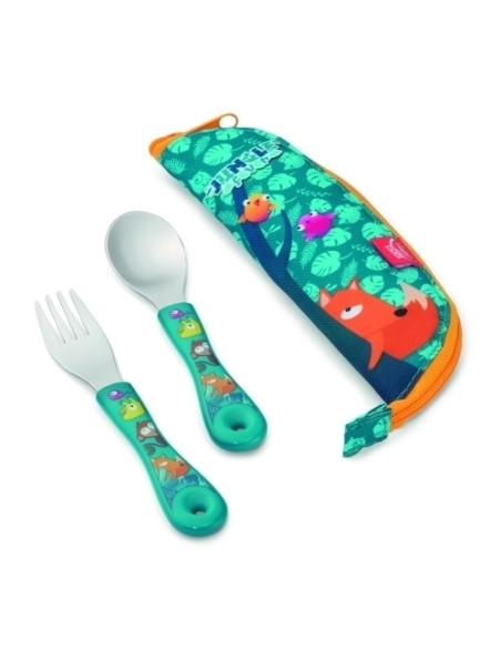 SET de 2 CUBIERTOS MAPED PICNIK JUNGLE FEVER CON ESTUCHE
