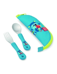 SET de 2 CUBIERTOS MAPED PICNIK MINIIZ MAPACHE CON ESTUCHE