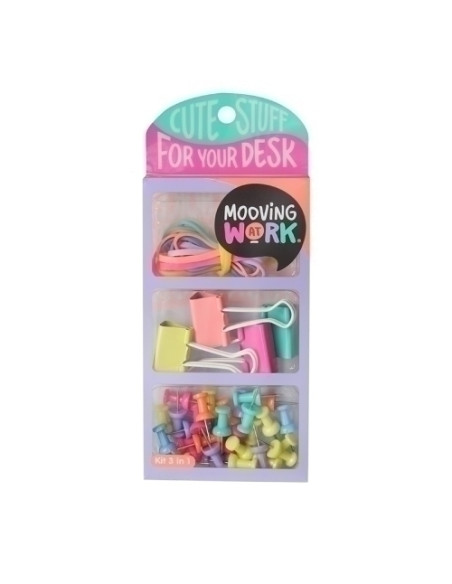 SET de PAPELERIA MOOVING KIT 3 EN 1 PURPLE