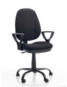 SILLA ARCHIVO 2000 OURIZO CON BRAZOS Y TAPICERIA NEGRO