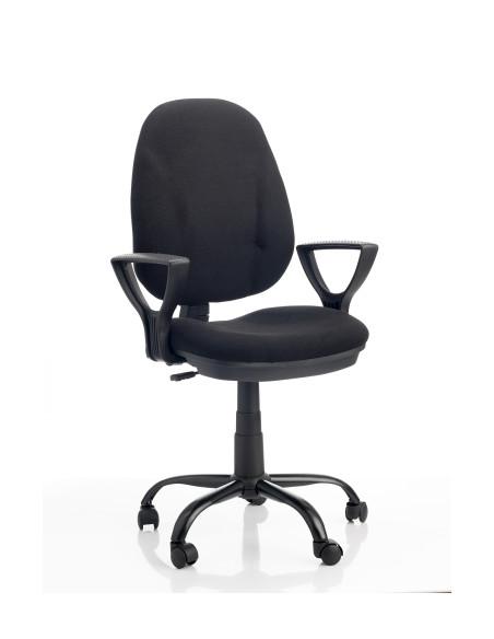 SILLA ARCHIVO 2000 OURIZO CON BRAZOS Y TAPICERIA NEGRO