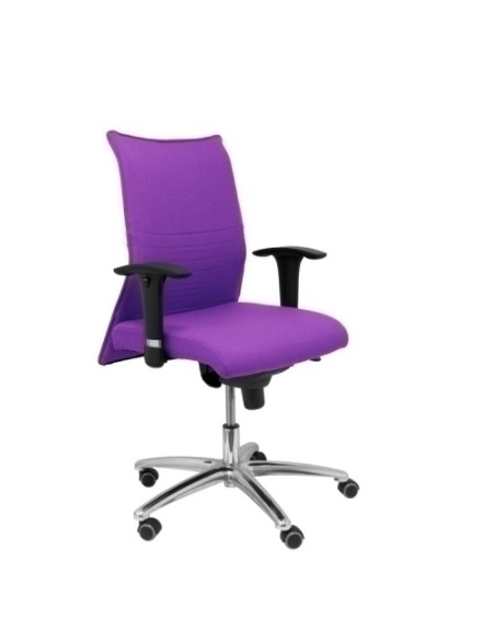 SILLA PIQUERAS Y CRESPO ALBACETE CONFIDENTE BRAZOS CROMADOS REGULABLES MECANISMO SINCRO ASIENTO Y RESPALDO TAPIZADO BALI LILA