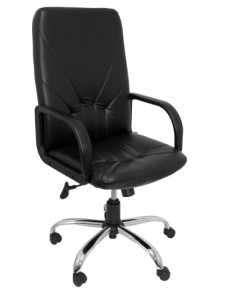 SILLA PIQUERAS Y CRESPO ALBERCA DIRECCION MECANISMO BASCULANTE REGULABLE EN ALTURA ASIENTO Y RESPALDO TAPIZADO SIMILPIEL NEGRO