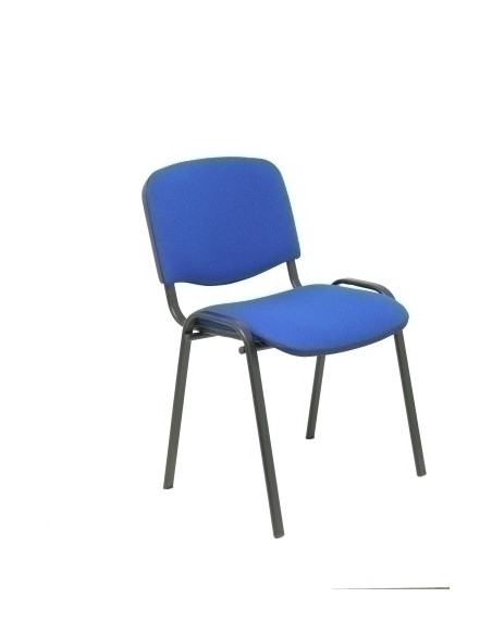 SILLA PIQUERAS Y CRESPO ALCARAZ CONFIDENTE ERGONOMICA APILABLE ESTRUCTURA NEGRA ASIENTO Y RESPALDO TAPIZADOS BALI AZUL PACK de 4