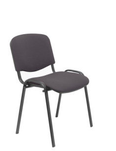 SILLA PIQUERAS Y CRESPO ALCARAZ CONFIDENTE ERGONOMICA APILABLE ESTRUCTURA NEGRA ASIENTO Y RESPALDO TAPIZADOS BALI GRIS PACK de 2