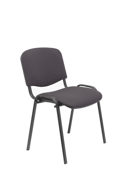 SILLA PIQUERAS Y CRESPO ALCARAZ CONFIDENTE ERGONOMICA APILABLE ESTRUCTURA NEGRA ASIENTO Y RESPALDO TAPIZADOS BALI GRIS PACK de 2