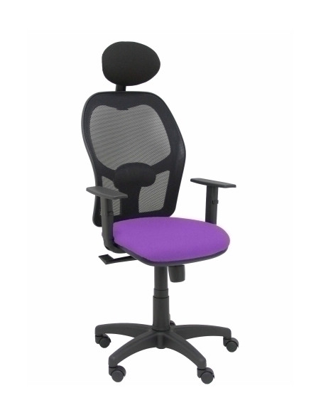 SILLA PIQUERAS Y CRESPO ALOCEN BRAZOS REGULABLES CABECERO FIJO MALLA NEGRO Y ASIENTO BALI LILA