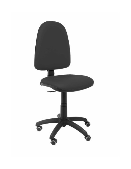 SILLA PIQUERAS Y CRESPO AYNA MECANISMO CONTACTO PERMANENTE RUEDAS de PARQUET ASIENTO Y RESPALDO TAPIZADO SIMILPIEL NEGRO