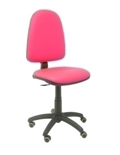 SILLA PIQUERAS Y CRESPO AYNA MECANISMO CONTACTO PERMANENTE RUEDAS de PARQUET ASIENTO Y RESPALDO TAPIZADO SIMILPIEL ROSA