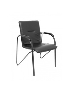 SILLA PIQUERAS Y CRESPO BALSA CONFIDENTE BRAZOS FIJOS ESTRUCTURA NEGRA TAPIZADO SIMILPIEL NEGRO PACK de 2