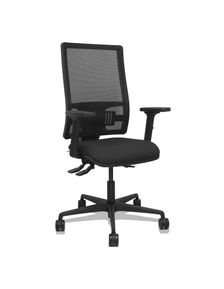 SILLA PIQUERAS Y CRESPO BORMATE ASINCRO BRAZOS 2D RUEDAS 65 MM  MALLA NEGRO Y ASIENTO BALI NEGRO