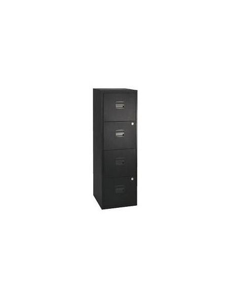ARCHIVADOR METÁLICO 4 CAJONES  40X40X125 CM ANCHO X FONDO X ALTO FORMATO A4 -CAPACIDAD CAJON 15KG- TIRADOR DE PLÁSTICO ANTRACI