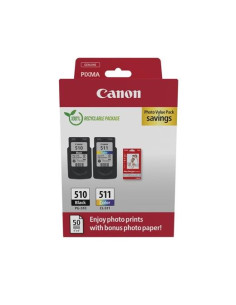 CANON TINTA ECOPACK BK CMY  50H PAPEL FOTOGRÁFICO 10X15 FOR PIXMA IP 2700 - MP 230252272280282492495499 - MX 360410420 - PG 510