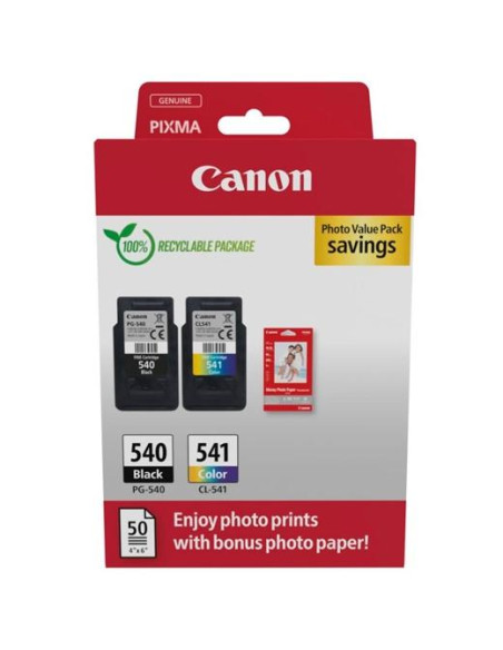 CANON TINTA ECOPACK BKCMY  50H PAPEL FOTOGRÁFICO 10X15 PARA PIXMA MG 3250355036504250 - MX 395455475525535 - TS 51505151 - PG 5
