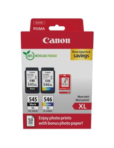 CANON TINTA ECOPACK BK CMY  50H PAPEL FOTOGRÁFICO 10X15 PARA PIXMA TR 455146504651 - TS 3350335133523355345034513452 - PG 545XL
