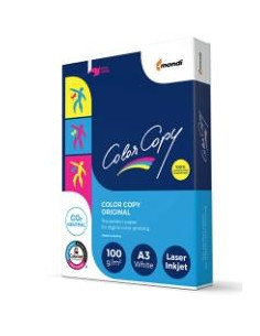 COLOR COPY PAPEL REPROGRAFICO BLANCO SATINADO DIN A3 PASTA QUIMICA ECF 100GM2 420MM X 297MM  FIBRA AL LADO CORTO 500 HOJASPAQ FS