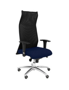 PIQUERAS Y CRESPO SILLÓN DE DIRECCIÓN SAHUCO XL REFORZADO SINCRO BRAZOS REGULABLES RESPALDO DE MALLA NEGRO ASIENTO BALI AZUL M