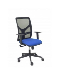 PIQUERAS Y CRESPO SILLA MOTILLA MALLA  NEGRO Y TAPIZADO BALI AZUL