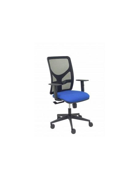 PIQUERAS Y CRESPO SILLA MOTILLA MALLA  NEGRO Y TAPIZADO BALI AZUL