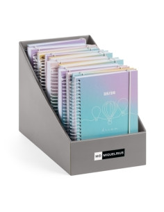 AGENDA ESCOLAR 2025-26 MIQUELRIUS CATALAN SCHOOL DESIGN ESPIRAL tapa EXTRA con GOMA ACTIVA 8 117x174 SV APAIS ASSORTIMENT EXPOSI