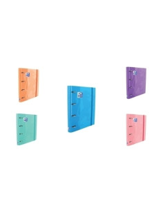 CARPEBLOC OXFORD SCHOOL EUROPEANBINDER CLASSIC A4 4 anMIXTAS 35mm con RECAMBIO 100 hj CUADRIC5x5 SURTIDO 5 col tendencia Pack ca