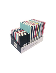 CUADERNO FINOCAM NEXO SURTIDO EXPOSITOR DE 25 4x tapa blanda 9x15 liso surtido 1x tapa blanda 9x15 dots negro 4x tapa blanda A5 