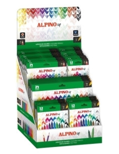 EXPOSITOR ALPINO UP SURTIDO DE 42 12x AL020654 LAPICES UP C12 SIN CARGO 12x AL020658 LAPICES UP C24 12x AR001207 ROTULADOR UP C1